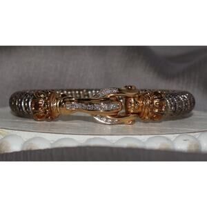 Vahan 14k & 925 Buckle Diamond Bracelet 44.08G / 7in